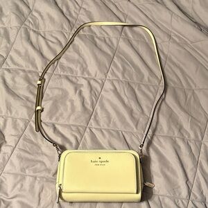 kate spade pale Yellow Saffiano Crossbody Bag